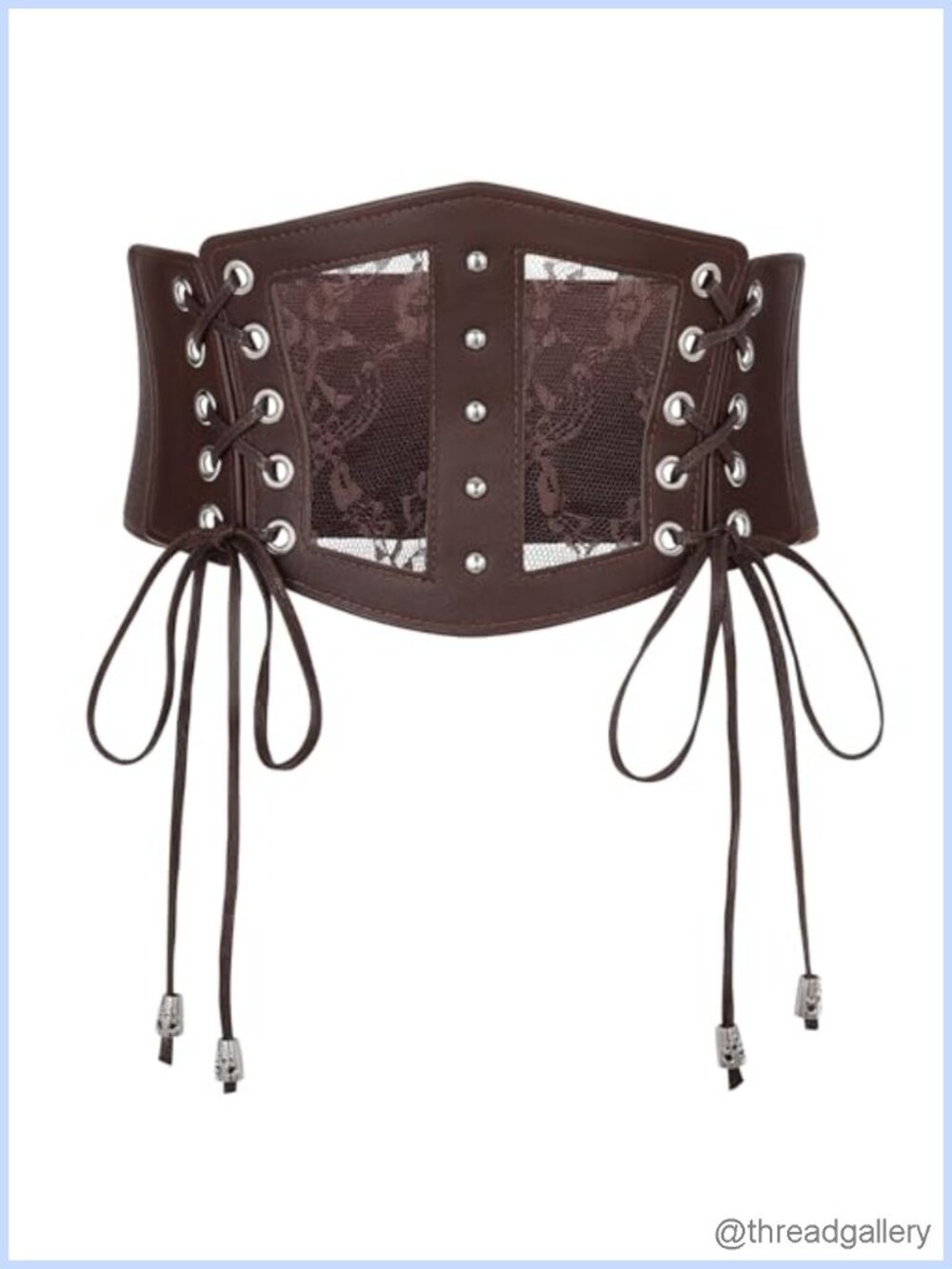 Lace Corset Belt Elastic Stretchy Tied Waspie Wide Cinch Waist Belt for Dress